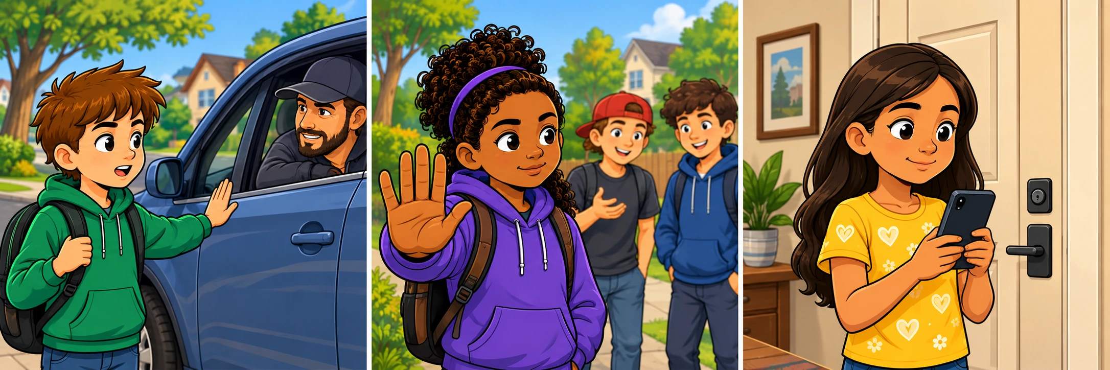 A girl confidently refusing peer pressure